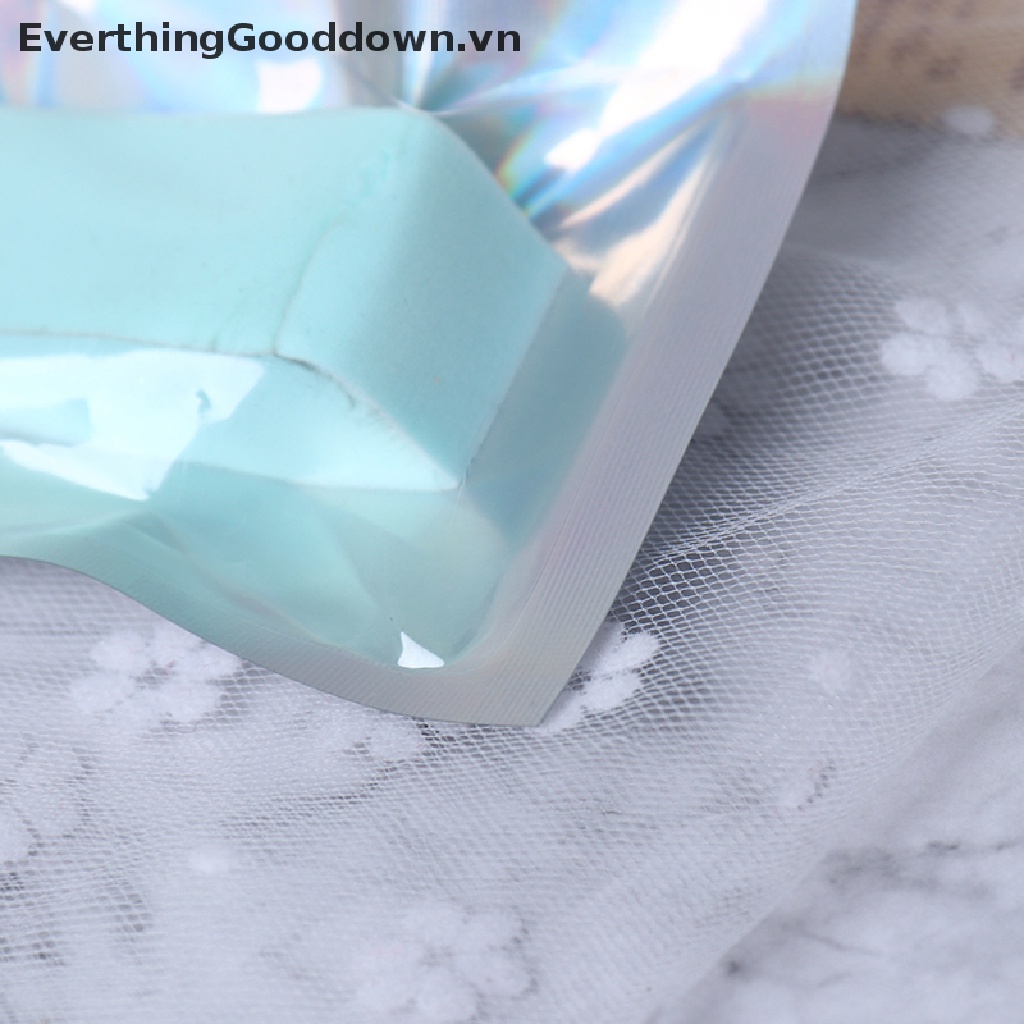 Everthinggooddown 100 Túi Giấy Nhôm Trong Suốt Có Khóa Kéo Tự Đóng Gói