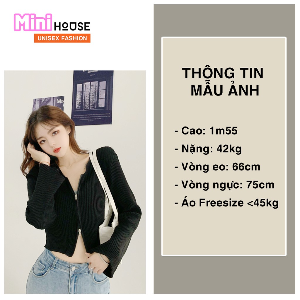 Áo Croptop tay dài ZAMAC ôm body cổ tim chất len tăm phong cách Ulzzang ZAG1