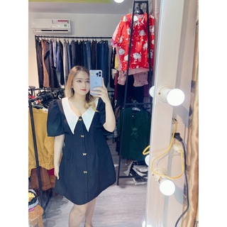 N.T BIGSIZE đầm nơ cổ nhọn