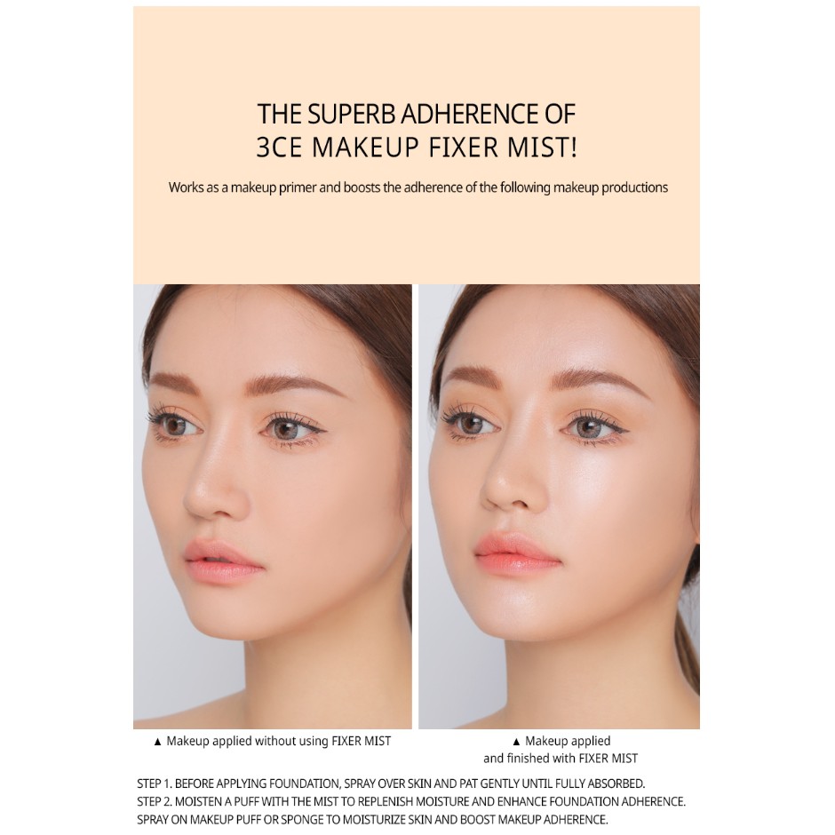 Xịt khoáng cấp ẩm / khoá trang điểm make up 3CE PRIMER MIST | BigBuy360 - bigbuy360.vn