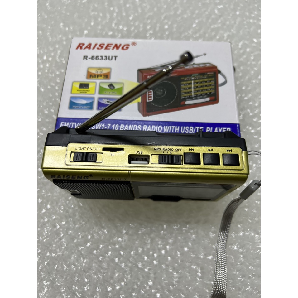 CHÍNH HÃNG Đài Radio/Cassette-FM Âm Thanh To Rõ Nét-Bắt Sóng Cơ Dễ Dùng Tích Hợp Đèn Pin-Sạc Điện-Thẻ NHớ-USB BH 6T