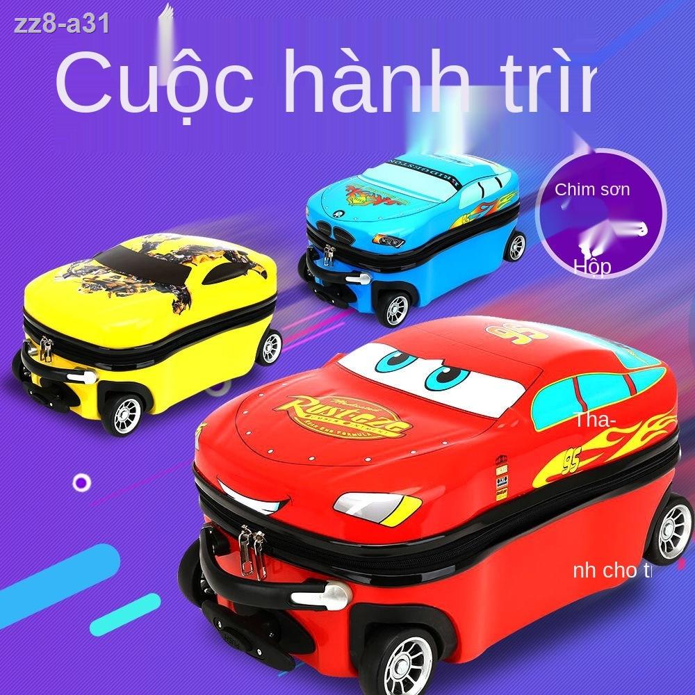 Xe nam có 4 bánh vali kéo hành lý hộp đựng đẩy trẻ em gái 18 inch