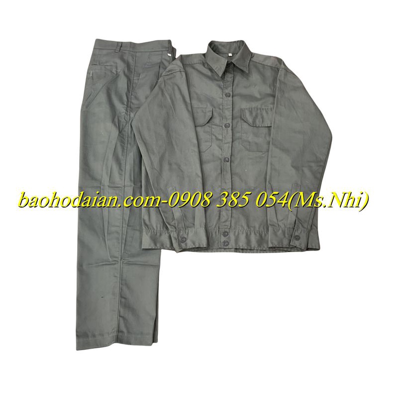 Quần Áo Công Nhân Vải Kaki 65/35 Dài Tay