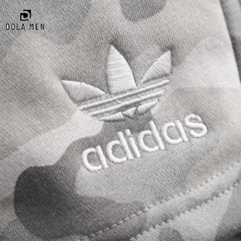 Quần Short Thun Nỉ Adidas Nam sọc ba lá