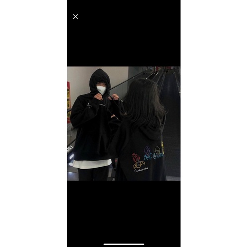 Áo Nỉ Mũ Hoodie Sadboiz Tay Bồng Dáng Rộng Ulzzang Unisex Chất Nỉ Bông Dày Dặn Anhribi