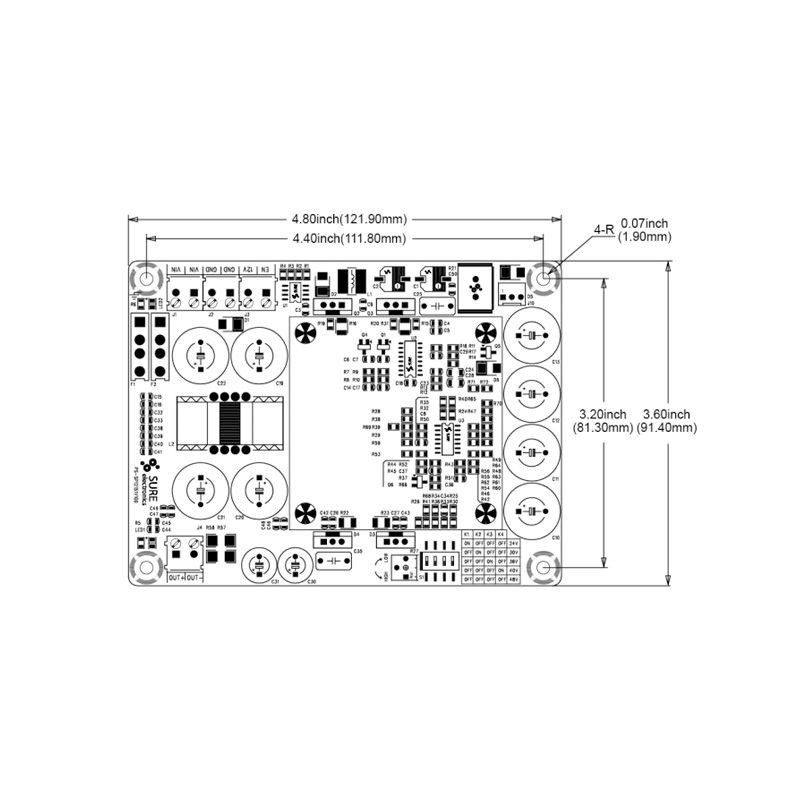 [ SURE ] Mạch boost tăng áp 500W 12V lên 24V 36V 48V