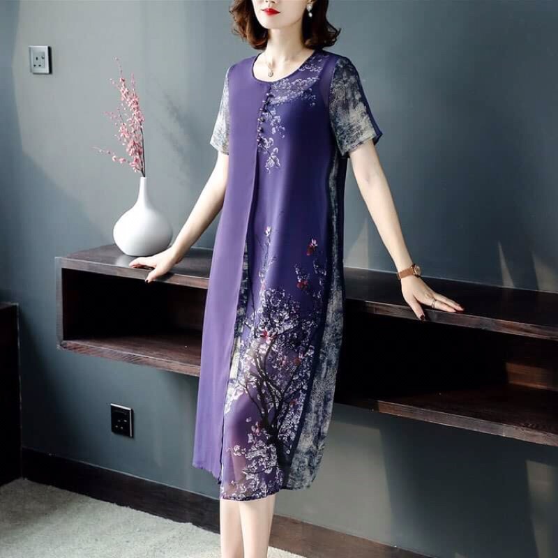 Đầm voan nữ cao cấp kiểu dáng sang trọng QCNP2704