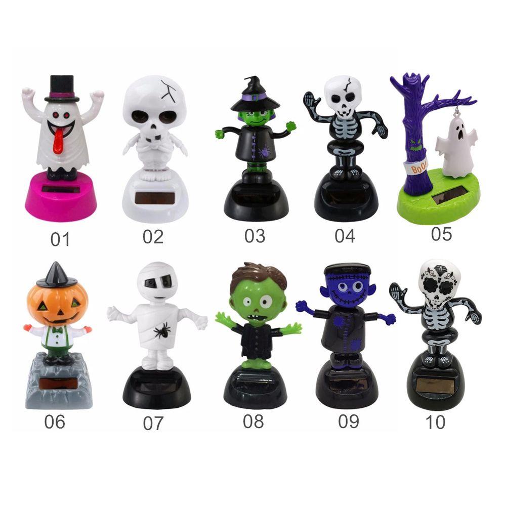 Rebuy1 Đồ Chơi Búp Bê Nhảy Múa Lật Trang Trí Bảng Điều Khiển Xe Hơi Trang Trí Halloween Dùng Năng Lượng Mặt Trời
