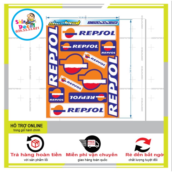 LOGO STICKER REPSOL 09 - SHINDECAL2