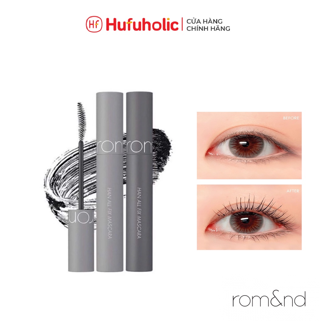 Chuốt mi ROMAND mascara làm dài mi cong mi Han All Fix Mascara tự nhiên chống trôi ROMA20