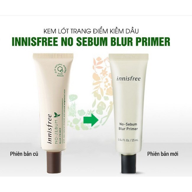 (Mẫu mới) Kem lót kiềm dầu Innisfree No Sebum BLUR Primer