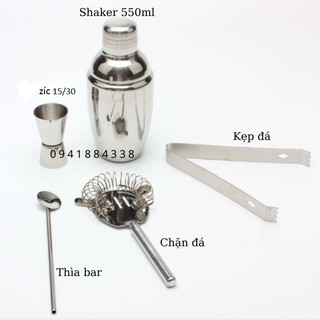 Combo 5 Dụng Cụ Pha Chế Inox - dụng cụ pha chế quầy bar, gia dụng [ có sỉ ]