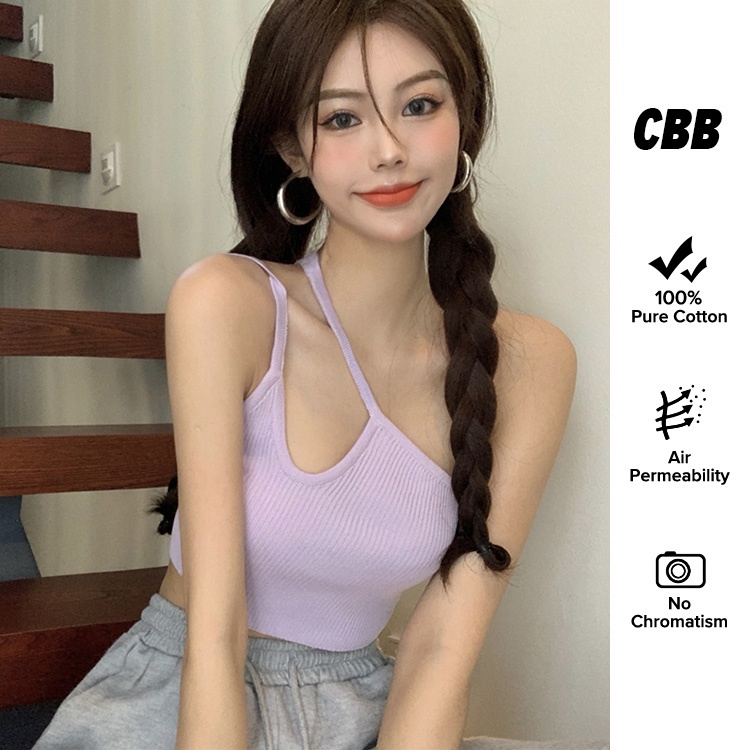 Porozi Áo hai dây dệt kim  dáng ôm phong cách Hàn Quốc thời trang cho nữ