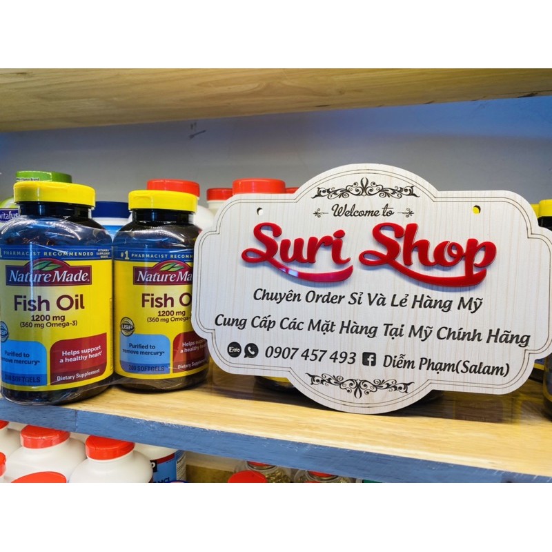 Viên uống dầu cá Omega3 Nature Made | Thế Giới Skin Care