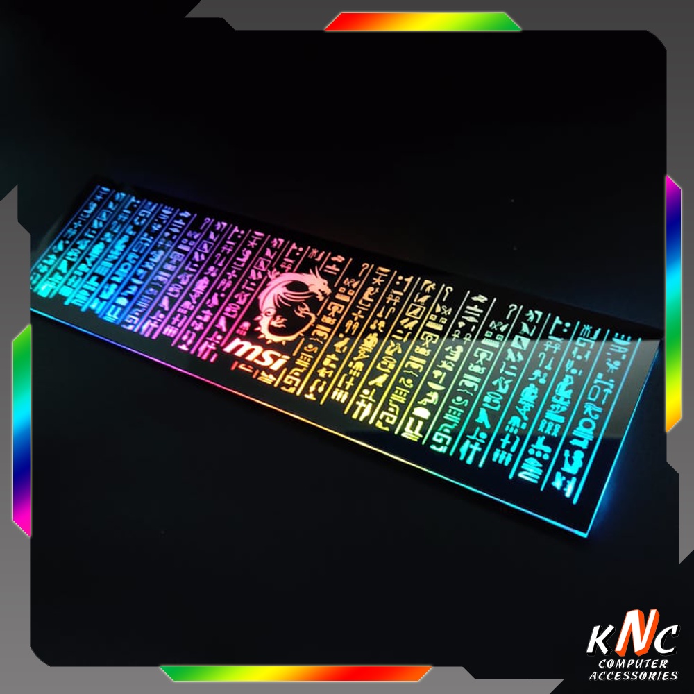 Tấm Che Hộp Nguồn PC Led 5v ARGB Họa Tiết Ai Cập Logo MSI Đồng Bộ Màu Hub Coolmoon