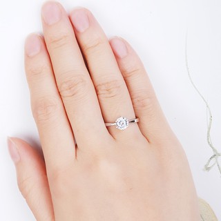 Nhẫn đính đá phong cách Hàn Quốc
