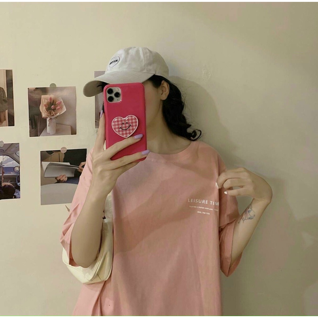 Áo thun unisex in hình cậu bé hạnh phúc form rộng tay lỡ freesize