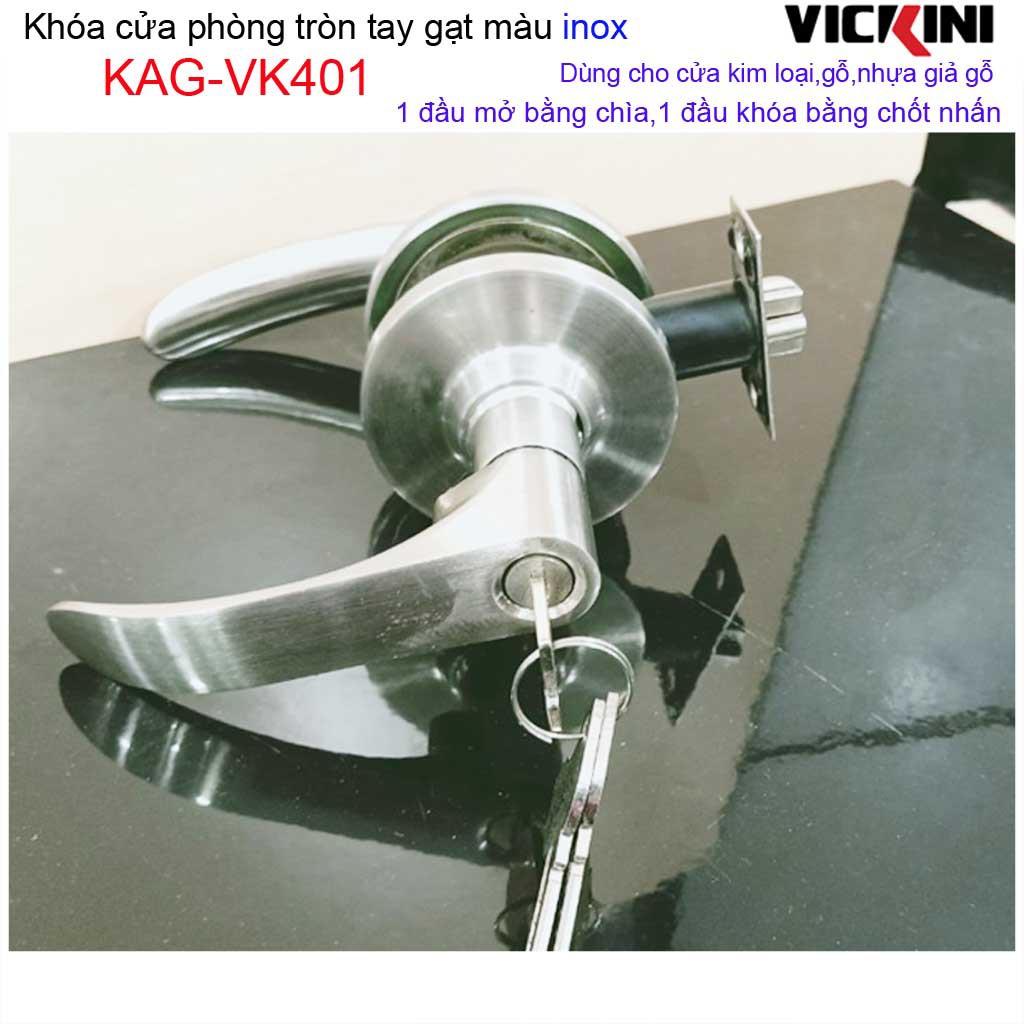 Khóa cửa phòng tay gạt, khóa cửa Vickini KAG-VK401 gía tốt, chất lượng tốt siêu bền