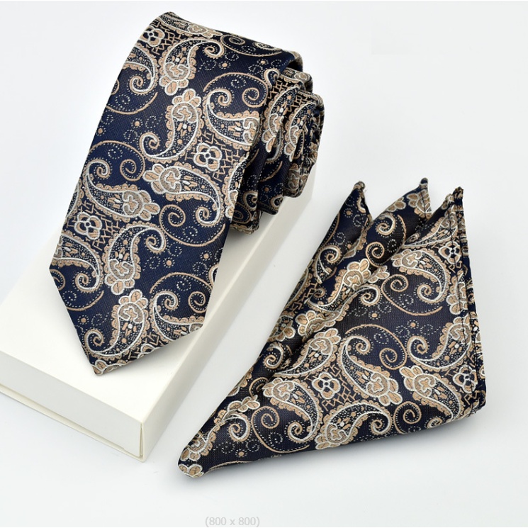 Cà vạt 6cm, Khăn cài túi áo vest, Kẹp Cravat Nam thời trang