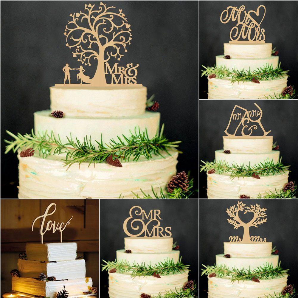 Topper Gỗ Trang Trí Bánh Kem Chữ Mr and Mrs|Phụ Kiện Trang Trí Đám Cưới Phong Cách Vintage Độc Đáo