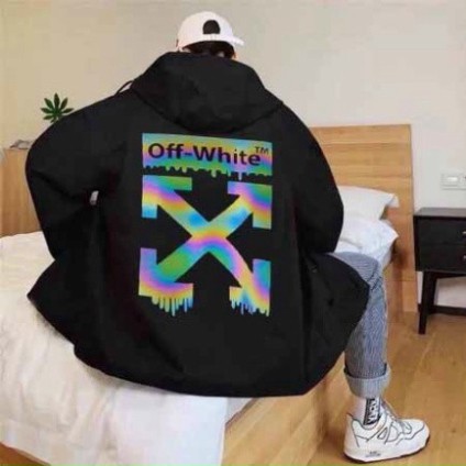 Áo Khoác Dù Phản Quang OFF WHITE  KSS205