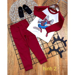 Bộ tay dài thun cotton siêu cute bé trai - Quần áo trẻ em