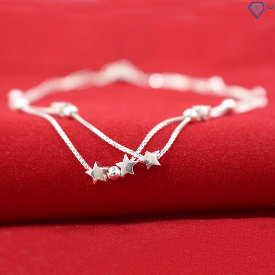 Lắc chân bạc nữ đẹp, giá rẻ dây kép hình ngôi sao LCN0023 - Trang Sức TNJ | BigBuy360 - bigbuy360.vn