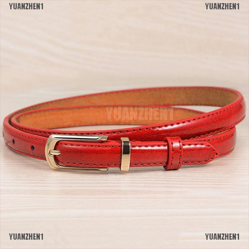 Thắt Lưng Da PU Mỏng Màu Trơn YUANZHEN1 [Yuanzhen] Cho Nữ