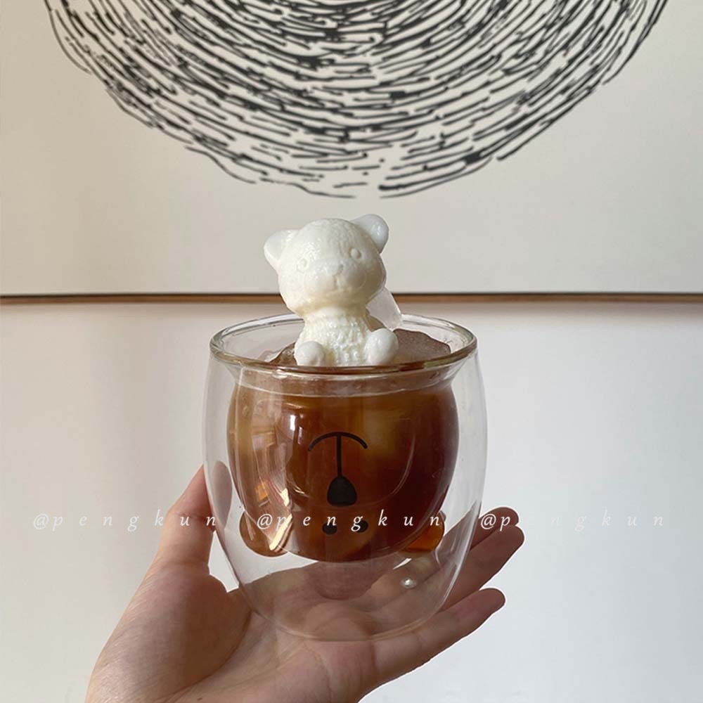 Khuôn làm đá bằng silicon hình chú gấu xinh xắn