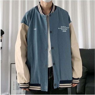 Áo Khoác Bóng Chày Dáng Rộng Phong Cách Retro Cá Tính Dành Cho Nam