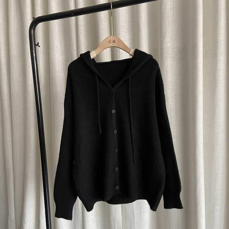 Áo khoác len cardigan có mũ Cherry phong cách Hàn Quốc kèm ảnh thật KL01 | WebRaoVat - webraovat.net.vn