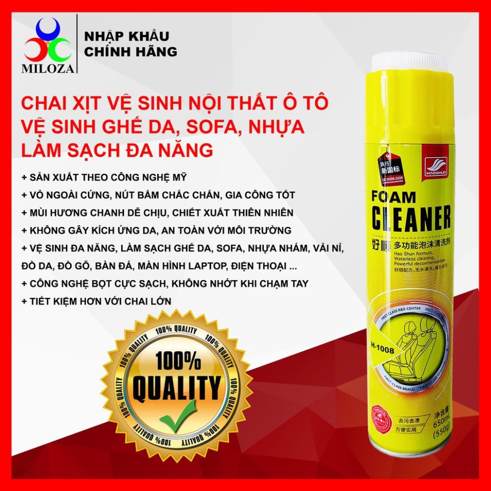 [TẨY MỰC BÚT BI, KẸO CAO SU] Vệ Sinh Ghế Da, Sofa, Đồ Da, Đồ Nỉ, Kính, Nhựa - Làm Sạch Nội Thất Ô tô - HAOSHUN - MILOZA