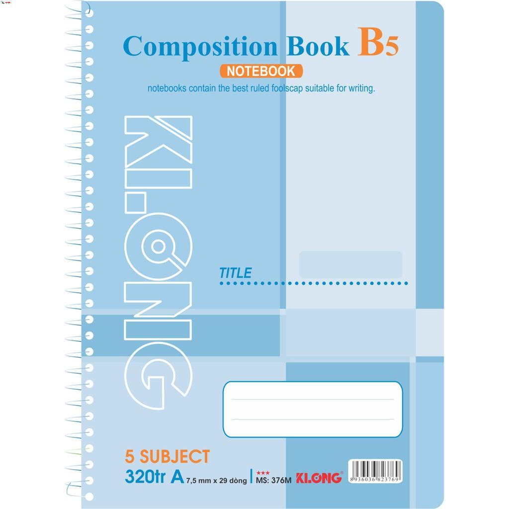 -Sổ lò xo KLONG 320tr B5; MS: 376 [Klong]