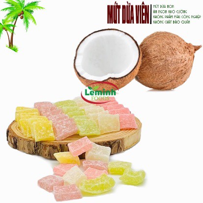 Mứt Dừa Non Dẻo Cắt Miếng Lê Minh Foods