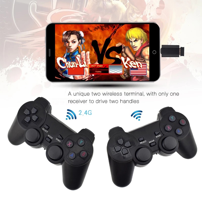 Data Frog Tay Cầm Chơi Game Không Dây 2.4G Cho Điện Thoại PS3 Android PC