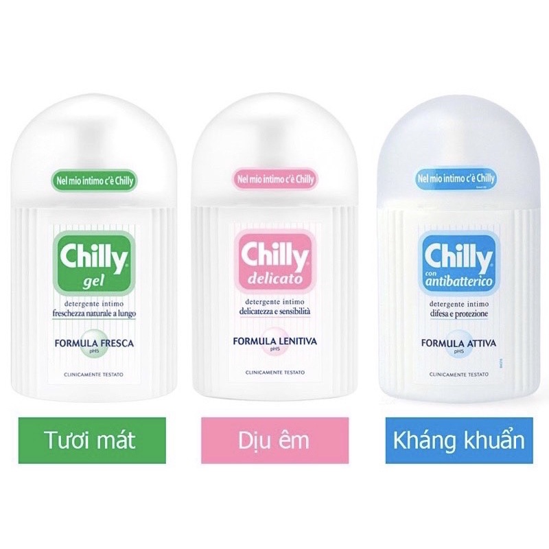 [Dung Dịch Vệ Sinh Phụ Nữ Bán Chạy Số 1 Tại Ý] Chilly Gel~Chilly Delicato