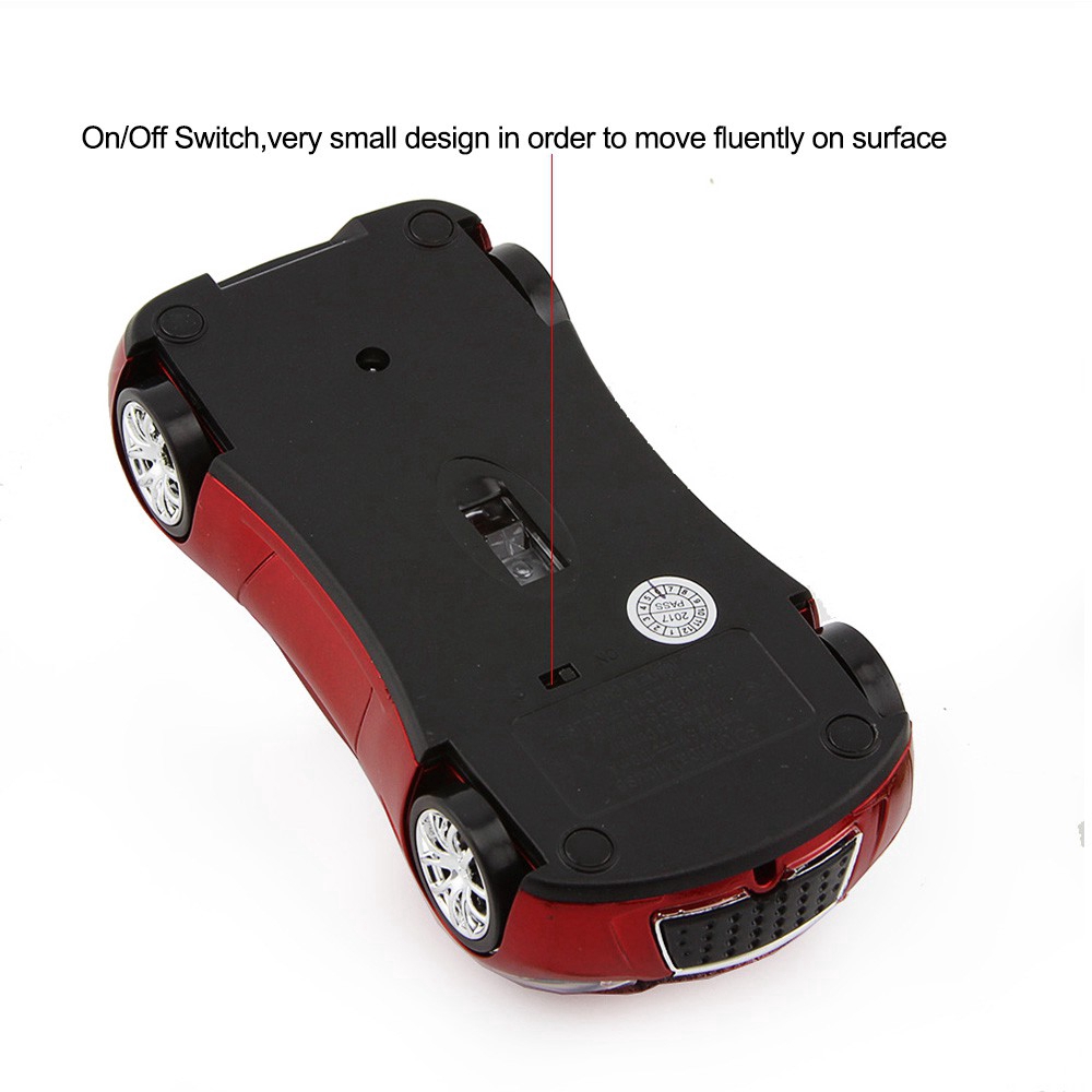 Chuột không dây 2.4G 1600DPI hình xe hơi chất lượng cao tiện dụng