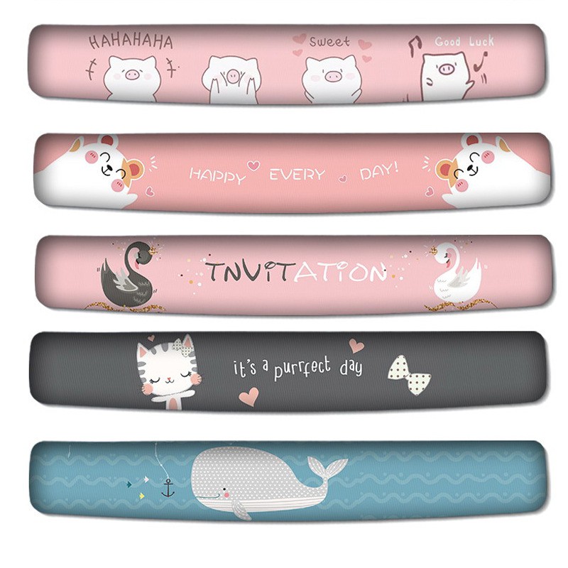 [Nhiều Mẫu] Kê Tay Bàn Phím Họa Tiết Dễ Thương Chống Chai Tay 40x6 cm