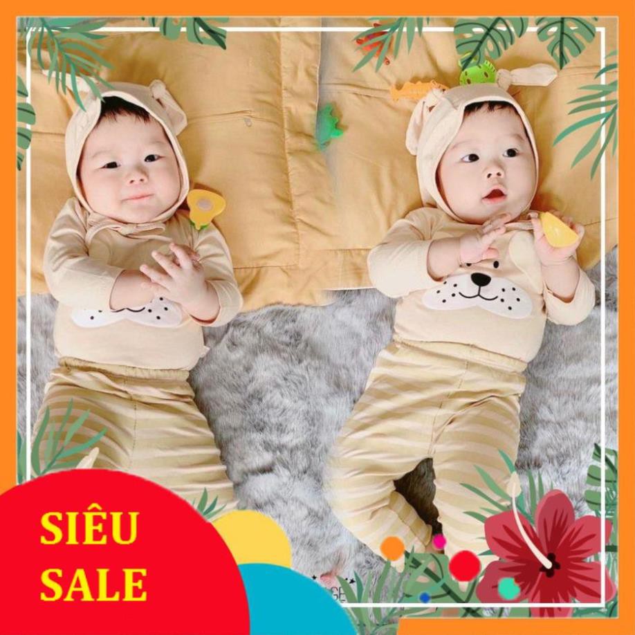 Bộ tai thỏ thu đông QUỐC DÂN bé trai bé gái MINKY MOM [GÍA GIẢM SÂU] đồ bộ dài tay trẻ em kèm mũ nón 100% chất thun lạnh