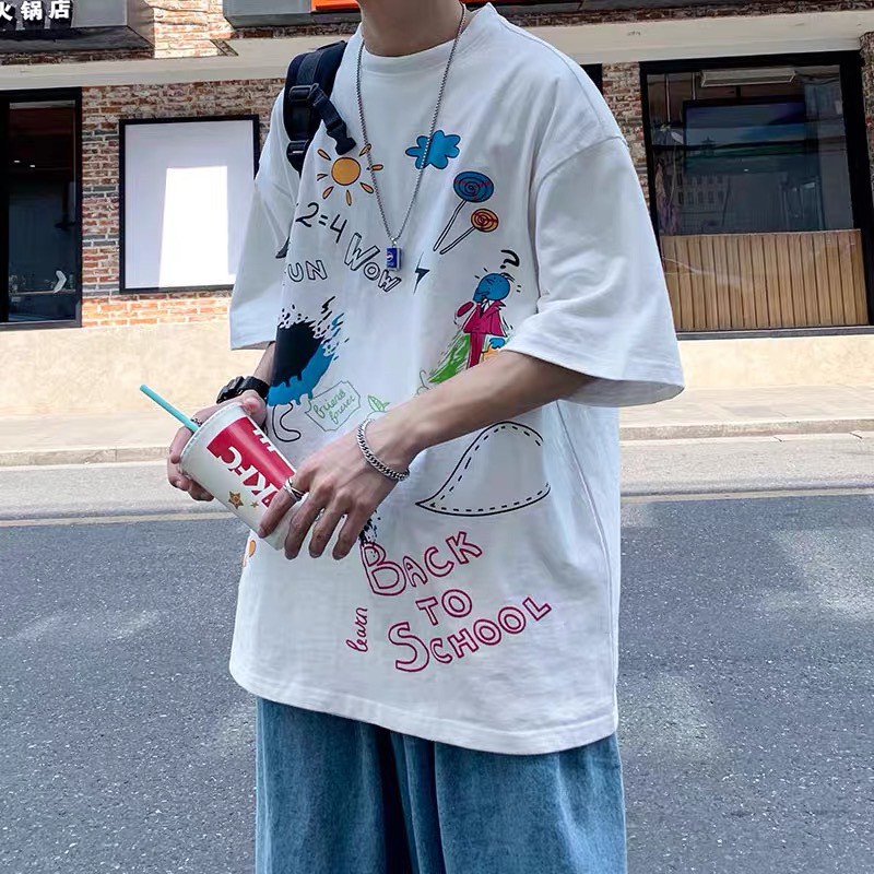 Áo phông nam nữ unisex IN HÌNH SIÊU HOT tay lỡ oversize, chất liệu cotton | BigBuy360 - bigbuy360.vn