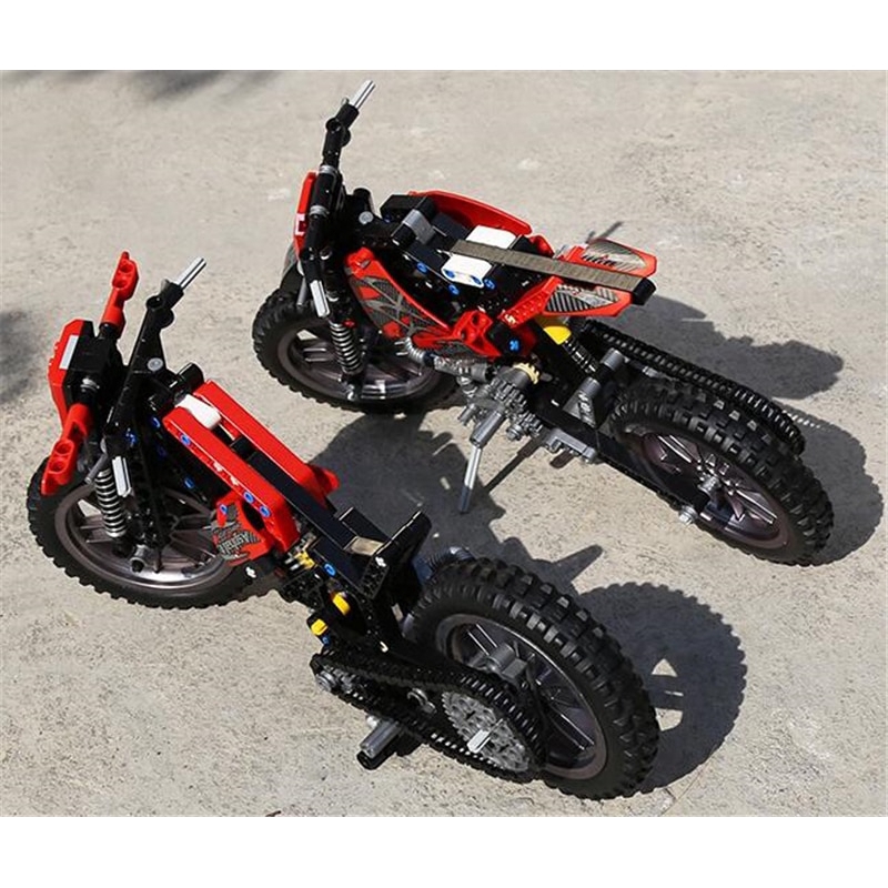 Bộ đồ chơi lắp ráp mô hình lego chiếc xe mô tô leo địa hình phong cách cổ điển 42007 dành cho các bé