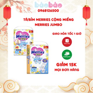 [Cộng miếng-Jumbo]Tã/Bỉm dán/quần Merries💝FREESHIP💝 MERRIES Nội Địa NHẬT Chính Hãng NB96/S88/M68/M64/L58/L50/XL44/XXL