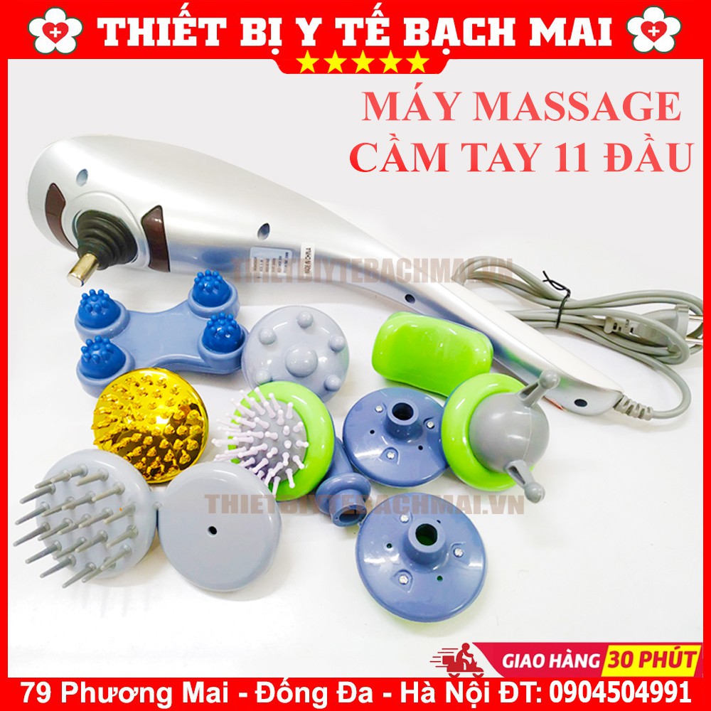 ⚠️GIÁ SHOCK⚠️ Máy Massage Cầm Tay 11 Đầu Chính Hãng [Bảo Hành 1 Năm Đổi Mới]