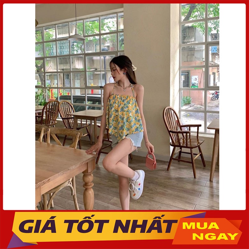 Áo Yếm Voan Hoa Hàng Quảng Châu 4 Màu M770