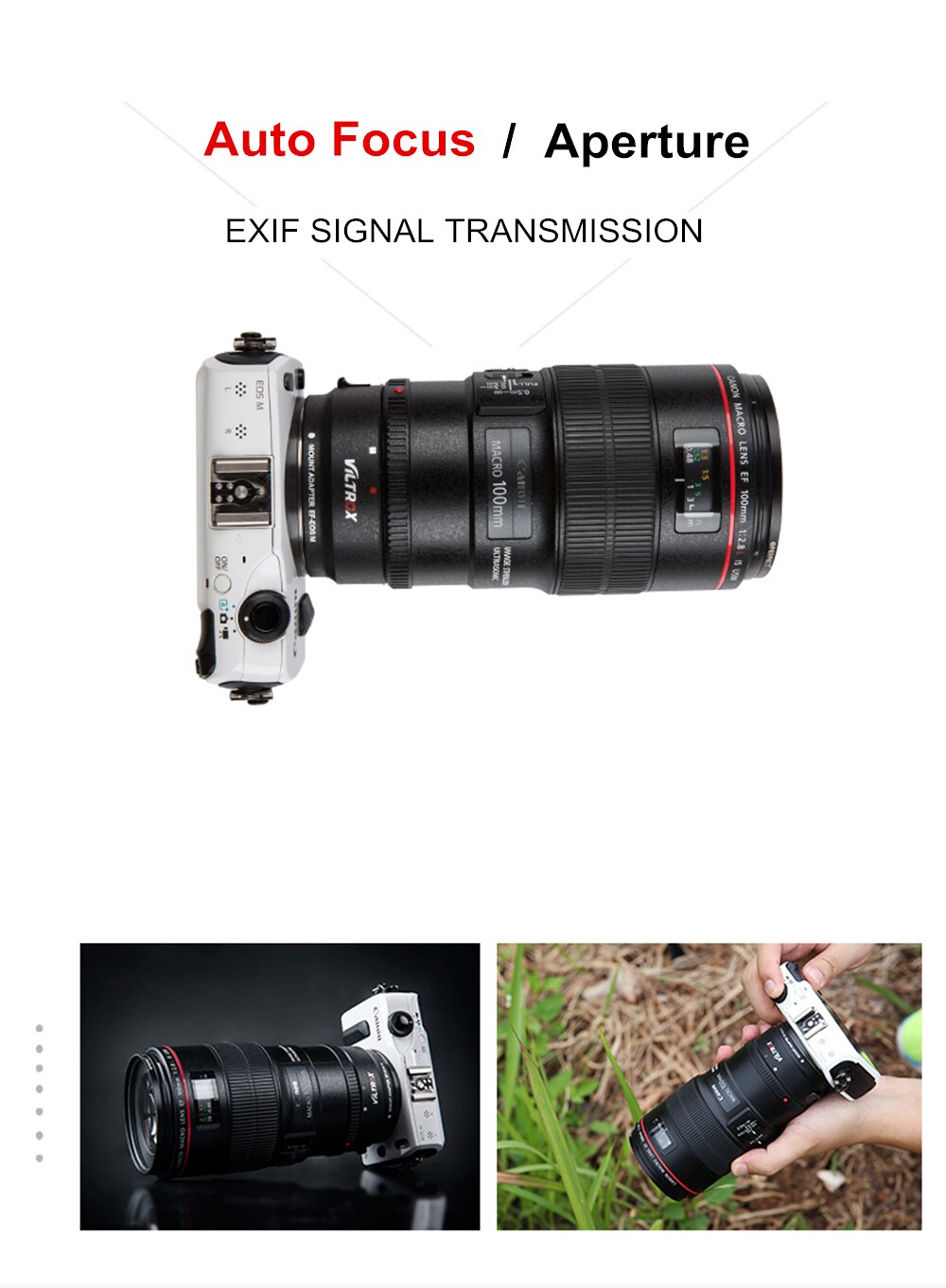 CANON Ống Kính Lấy Nét Tự Động Viltrox Ef-Eosm Sang Eos M Ef-M M2 M3 M5 M6 M10 M50 M100