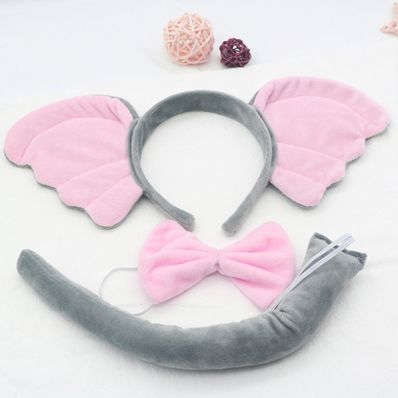 ✿ Set 3 Băng Đô Tai Voi Hồng Dễ Thương