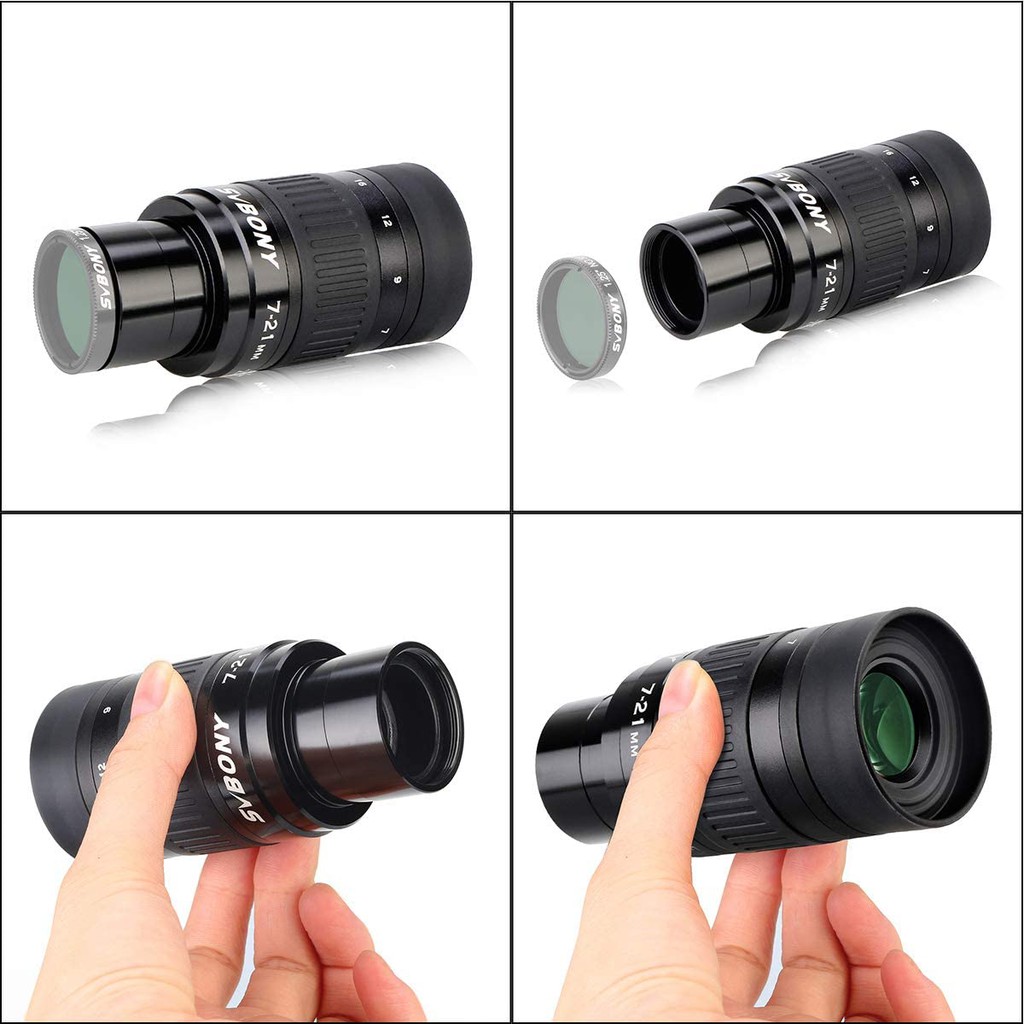 Kính Viễn Vọng SVBONY SV135 Zoom Eyepiece 7-21 mm Chiều Dài 1.25 Inch Cho Kính Thiên Văn