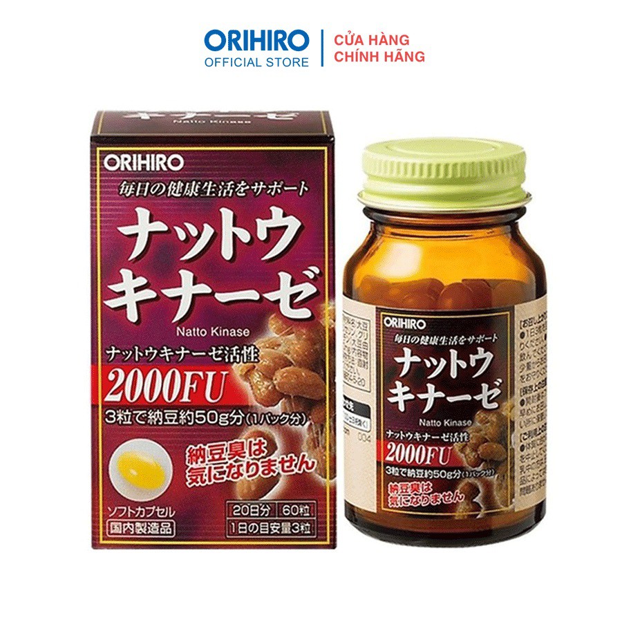 Viên uống hỗ trợ điều trị tai biến Nattokinase Orihiro 60 viên