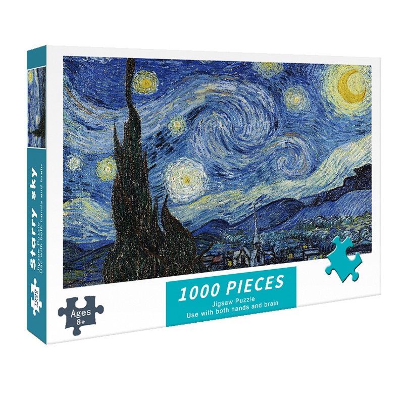 Tranh ghép xếp hình 1000 mảnh tranh vangogh  - Đồ chơi phát triển tư duy quà tặng ý nghĩa. Kích thước: 75x50 cm