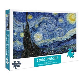 Tranh ghép xếp hình 1000 mảnh tranh vangogh  - Đồ chơi phát triển tư duy quà tặng ý nghĩa. Kích thước: 75x50 cm